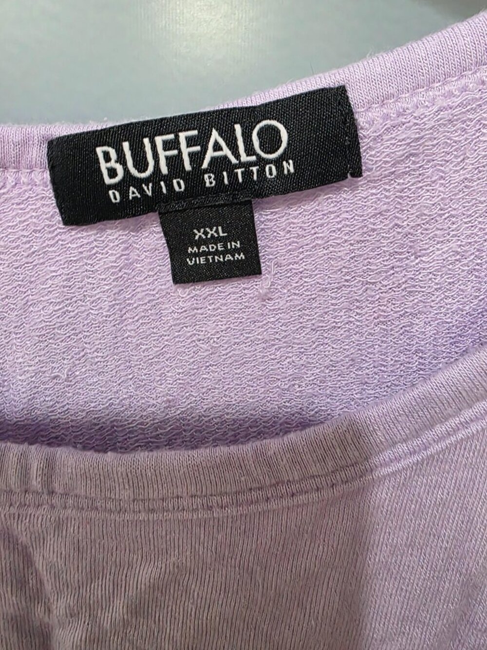 Buffalo David Bitton XXL Lavender Dolman Sleeve T-Shirt Loose Fit Cozy Tee - Picture 3 of 7